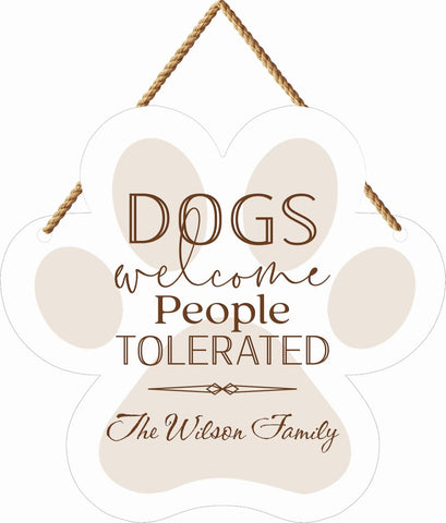 Large Paw Hanging Sign