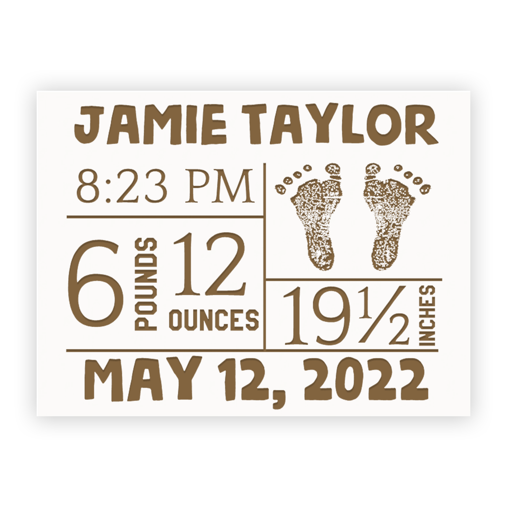 Baby Birth Announcement Plaque