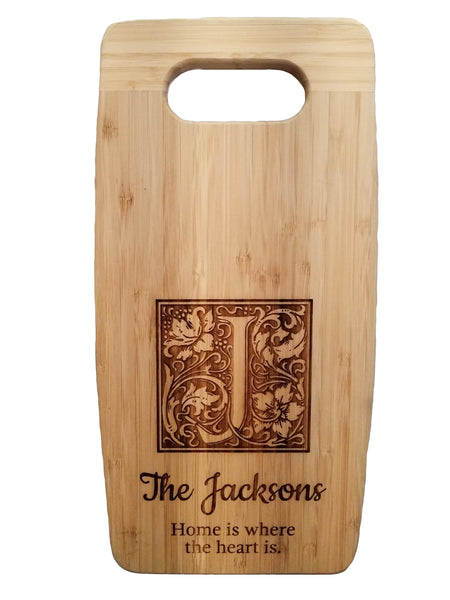 engraved personalized cutting board customizable bamboo  gift present party celebration house gift housewarming kitchen kitchenware