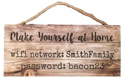 Faux Wood Hanging Sign