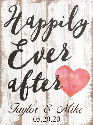 Large Happily Ever After Plaque